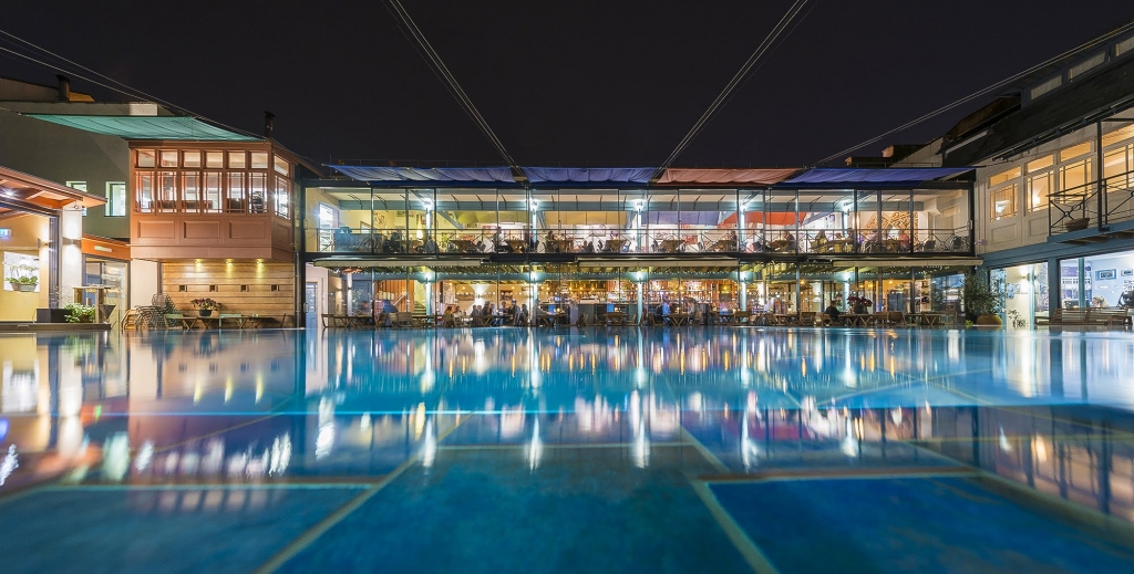 restaurant at night